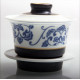 Gaiwan in Porcellana decoro blu nero 