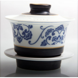 "Black and Blue" Porcelain Gaiwan 