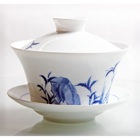 Gaiwan in Porcellana decoro Bamboo 250ml