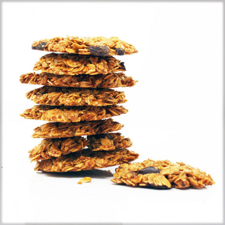 Oat Flakes Cookies with Dark Chocolate 70% - Without Flour