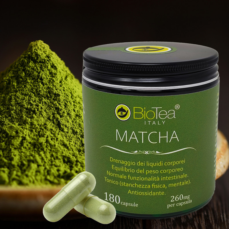 Tè Verde Matcha in Capsule, ricchissimo di Antiossidanti e Polifenoli.